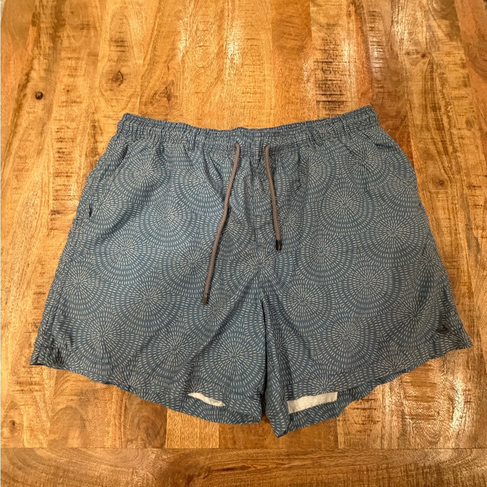 Southern Marsh Blue Patterned Swim Trunks